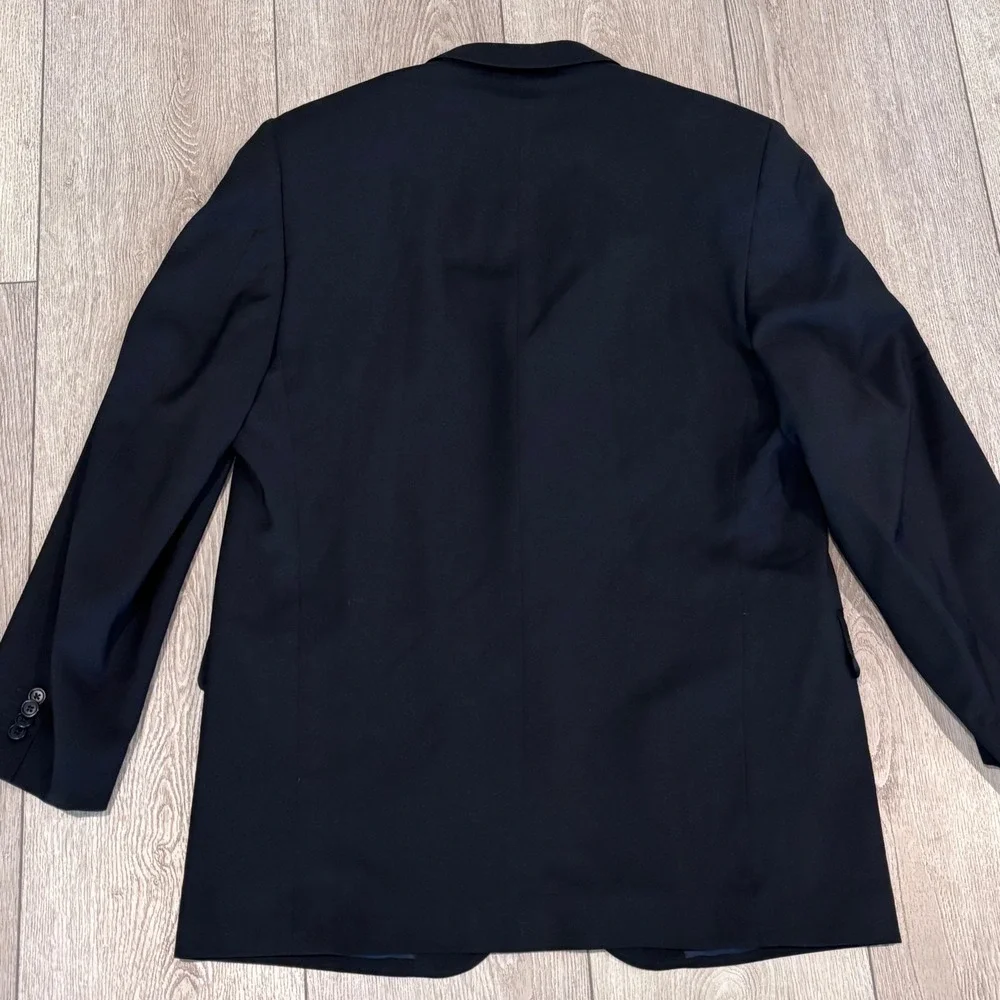 Giorgio Emporio Blazer Mens 46 Navy Blue 3-Button‎ Made in Italy Sport Coat